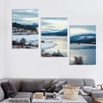 thumbnail image 4 of Nawypu Framed Canvas Wall Art Panoramic View of Cecita Lake in Winter partially covered by Ice Iced Photo Print Artwork Stretched & Framed Poster Home Decor Ready to Hang 12''x16''X3 Panels, 4 of 4