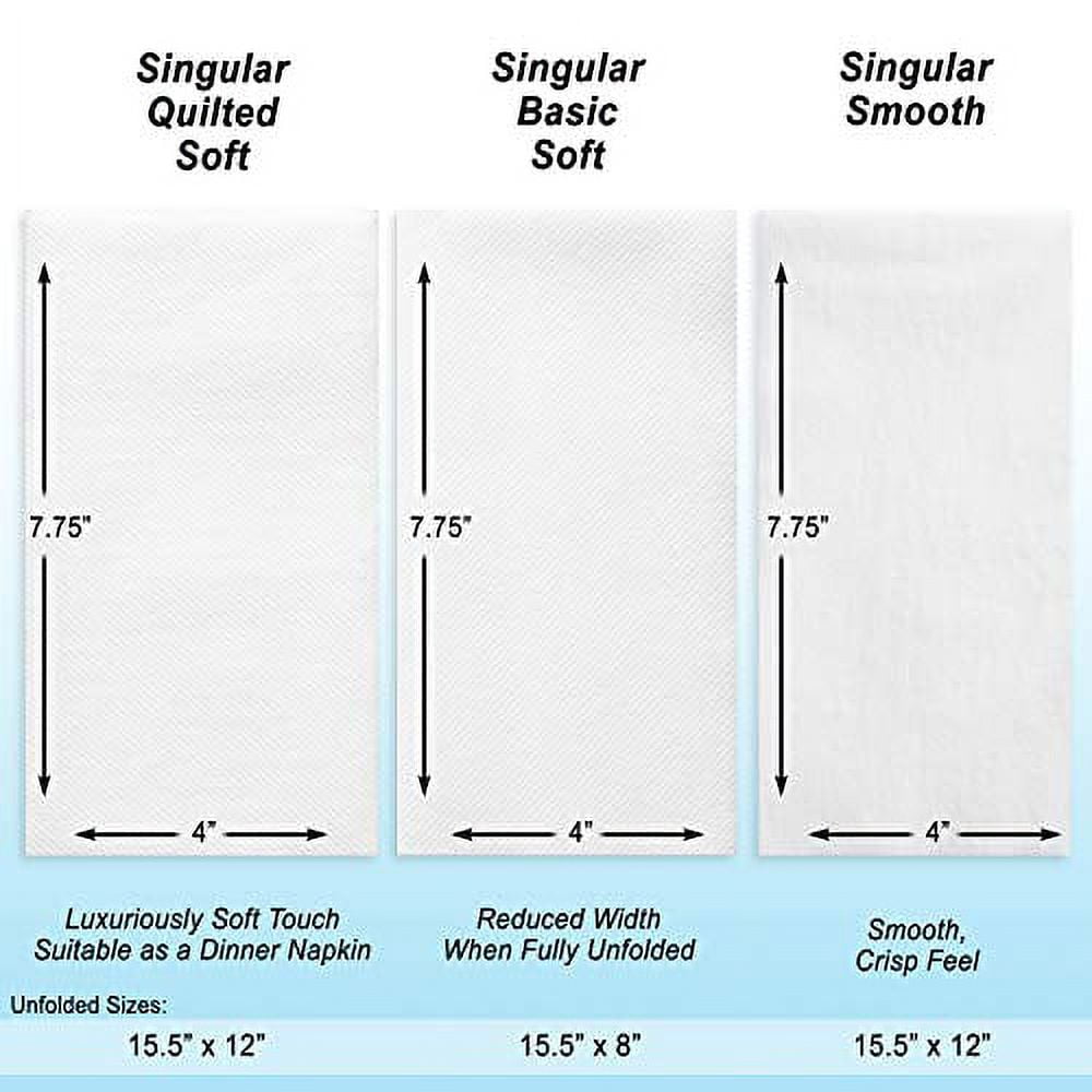 AMERICAN HOMESTEAD Disposable Hand Towels for Bathroom-Paper Guest Napkins-15.5"x12" White Linen-Like Bulk Multifold Wipes-Hygienic Solution For Wedding Reception, Dinner Party (Pack of 100, Quilted)