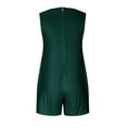 thumbnail image 7 of Womens Cotton Romper Shorts with Pockets Sleeveless V Neck Tank Top Short Jumpsuit Summer Casual Jumper Overalls (2XL, Green 01), 7 of 7