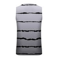 thumbnail image 3 of Penkiiy Men's Stripe Print Sleeveless Vest Crewneck Casual Tank Top M Dark Gray, 3 of 4