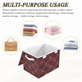 thumbnail image 6 of Yayeee Collapsible Cube Storage Bin with Lid Fabric Closet Decorative Basket with Handles, Circular Gold Pattern, 6 of 7