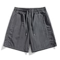 thumbnail image 2 of successthop Mens Sweat Shorts with Pockets and Drawstring Straight Leg Sweatpant Shorts Elastic Waist Bottoms Clothes S, 2 of 5