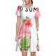 thumbnail image 1 of Balery Hello Summer Gnome Vestidos sueltos de manga corta para mujer, vestidos de verano 2025, vestidos casuales de corte A con vuelo., 1 of 6
