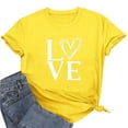 thumbnail image 7 of ShiShine Womens Valentines Tshirt Crew Neck Causal Short Sleeves Love Heart Graphic Tee Tops, 7 of 7