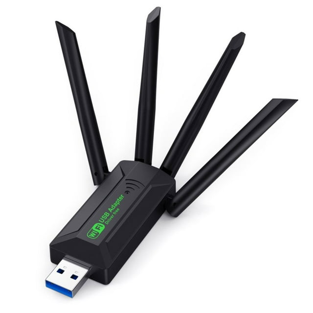 AMERTEER 4 Antennas Wireless USB Adapter 1300Mbps Fast Speed Double WiFi 2.4/5Ghz For PC Laptop Desktop Computer