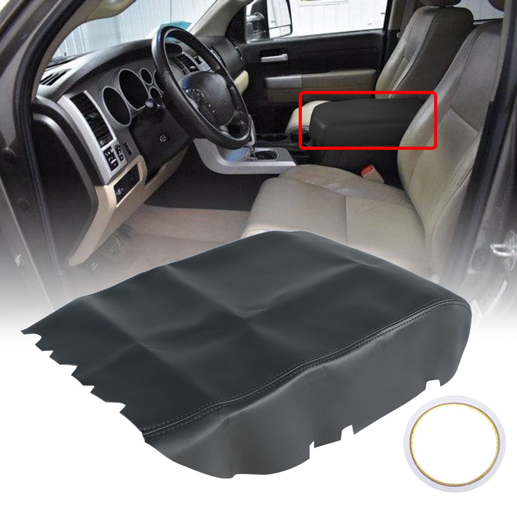 LABLT Center Consoles Armrest Leather Synthetic Lid Cover Replacement