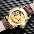 thumbnail image 3 of TEVISE TEVISE T869 Men's Automatic Mechanical Watch with Diamond Accents, Skeleton Dial, Waterproof, Luminous, Black Leather Strap, Business Casual Style, 3 of 6