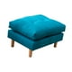 thumbnail image 1 of Taburete reposapiés,Taburete reposapiés otomano con patas de madera antideslizantes,Sofá tapizado reposapiés de terciopelo para sofá sillón,Reposapiés rectangular Banco portátil azul, 1 of 9