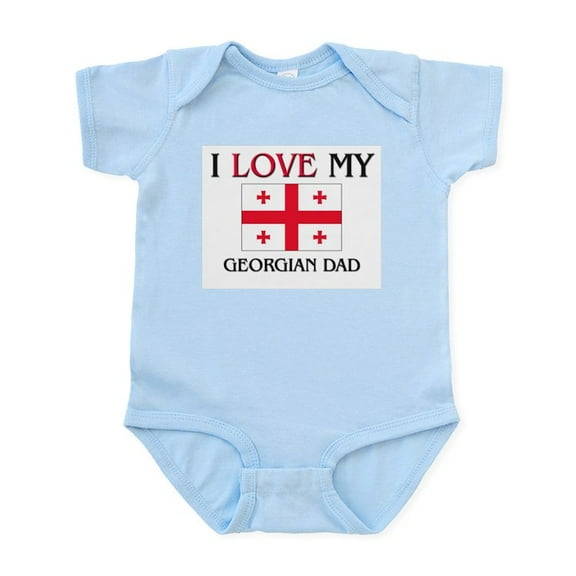 CafePress - I Love My Georgian Dad Infant Bodysuit - Baby Light Bodysuit, Size Newborn - 24 Months