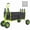 Green + Steel+2, variant on YANGXUN All Terrain Fishing Cart Yellow and Black Premium Steel Frame Beach Wagon with Detachable Oxford Cloth Bag and Utility Storage Pockets for Sand Grass