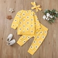 thumbnail image 4 of NAFUU Toddler Baby Boys Clothes Set Casual Printed Long Sleeve Crewneck Sweatshirt Pants Headband 3 Piece Set Spring Fall Everyday Wear Cute Comfy Outfit 0-6 Months, 4 of 4