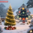 thumbnail image 2 of Stylish Metal Hanging Christmas Tree Wind Spinner - Festive Design with Colorful Ornaments Stars and Flowers for Garden Decor, 2 of 7