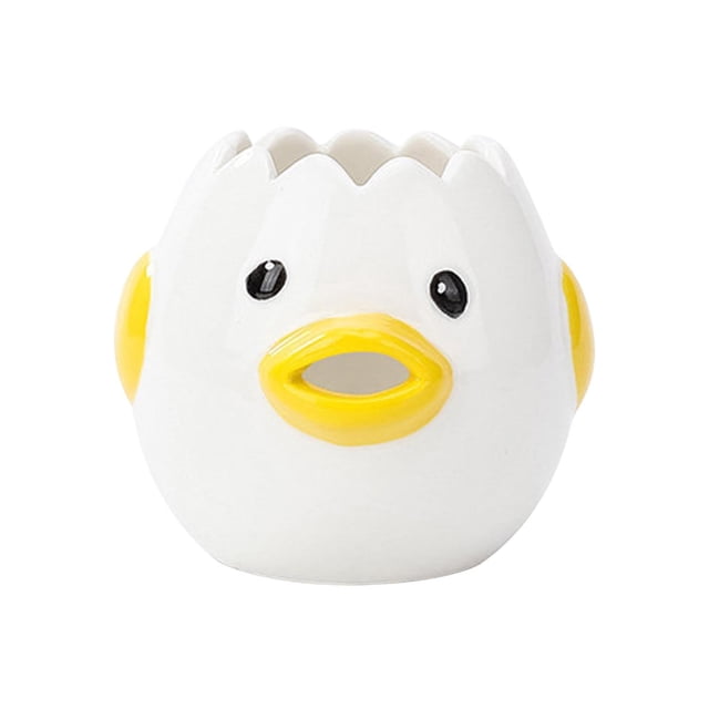 SSZMDLB Egg White And Yolk Separator, Cute Chick Design Ceramic Egg Separator Tool, Easy Clean Kitchen Gadget for Baking, Cooking and Food Prep, Egg Cracker Separator