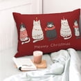 thumbnail image 2 of Christmas Pillow Covers 12x20 Set of 2, Cute Cat Decorative Winter Throw Pillows Linen Red Christmas Cushion Pillow Covers Christmas Decorations for Home Sofa Couch Outdoor, 2 of 6