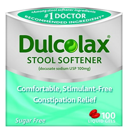 3 Pack - Dulcolax Stool Softener Liquid Gels 100 Liquid Gels Each