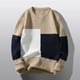 thumbnail image 4 of Gibobby Suéter de cuello redondo para hombre Sudadera de forro polar para hombre, suéter de mezcla de algodón, sudadera con cuello redondo para hombre(Caqui,Grande), 4 of 4