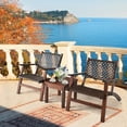 thumbnail image 1 of Gymax 3PCS Rattan Patio Chair & Table Set Outdoor Furniture Set w/ Wooden Frame, 1 of 10