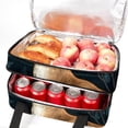 thumbnail image 5 of Deer Double Layered Insulated Lunch Bag with Two Compartments, Large Capacity, and Hand Carry - 7.1x11.4x16.1 Inches, 5 of 6