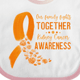 thumbnail image 4 of Inktastic Our Family Fights Together Kidney Cancer Awareness Boys or Girls Baby Bib, 4 of 4