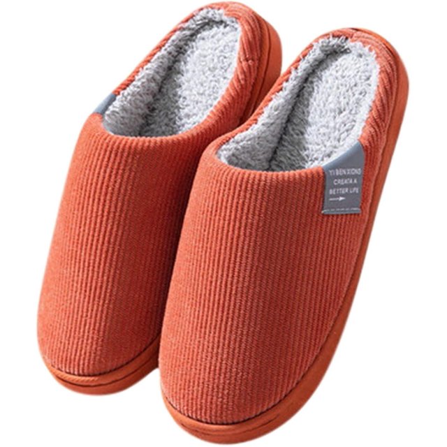 Chaussons pour Femmes Hommes Mousse à Mémoire de Forme Chauds Chaussons Confortables Doublés en Peluche Chaussures de Maison