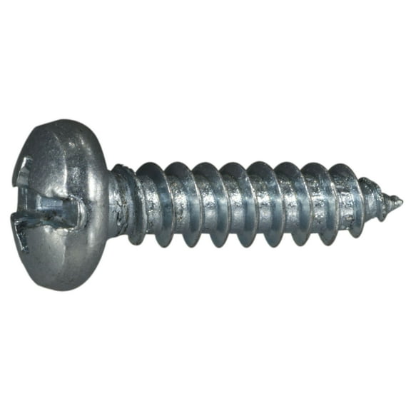 #10 x 3/4" Zinc Plated Steel Combo Pan Head Sheet Metal Screws SMSPS-370