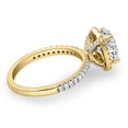 thumbnail image 2 of Pompeii Certified 1.50Ct Oval Diamond Halo Engagement Ring Yellow Gold (F,SI1), 2 of 7