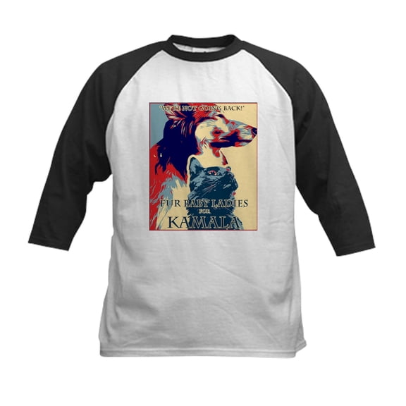 CafePress - Fur Baby Ladies Kids Baseball T Shirt - Kids Cotton Baseball Jersey, 3/4 Sleeve Shirt