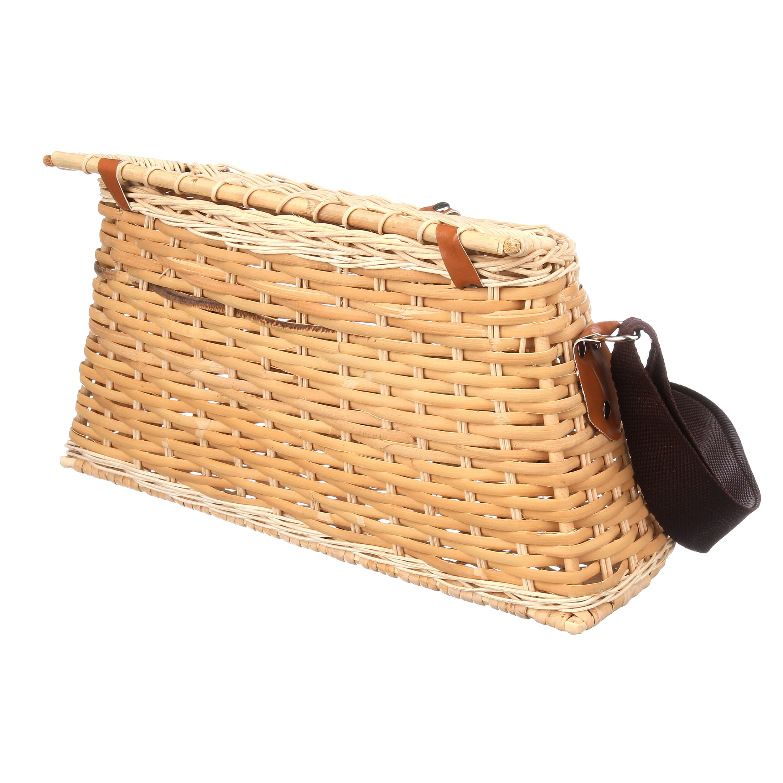 Extra Cute Small Sized Vintage Classic Fisherman's Rattan Fishing Creel  Basket for Carrying Your Big Catch of Fish 