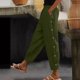 thumbnail image 1 of WILLBEST Pantalones Casuales para Mujer, con Botones, Cintura Alta, Pierna Ancha, Elásticos, con Cordón, Cómodos, Rectos, Largos, con Bolsillos. Mediana, 1 of 3
