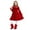 B-445Red, variant on MEZZALL Kids Girls Long Sleeve Xmas Party Dress With Flounce Hem Netting Pageant Gown For Performance Solid Color Lovely Child Clothes
