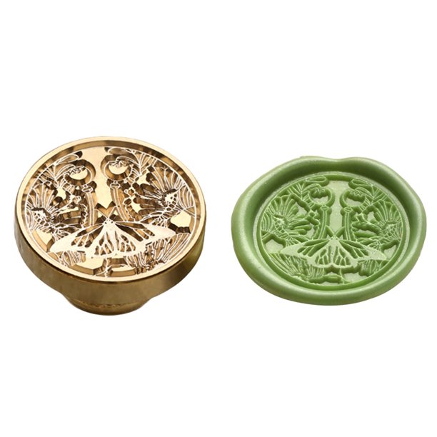 Serie de plantas, cabeza de cobre, cera de sellado en relieve 3D, cabeza de cobre para álbum de recortes de regalo JShteea Libre de BPA