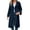 Navy Blue, variant on Women'S Double Breasted Long Trench Coat Windproof Classic Lapel Slim Overcoat with Belt Olive Green XL