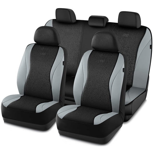 Cubiertas para Asientos de Auto Skechers de Cuero con Tecnología GOGA Mat Impermeables Gris
