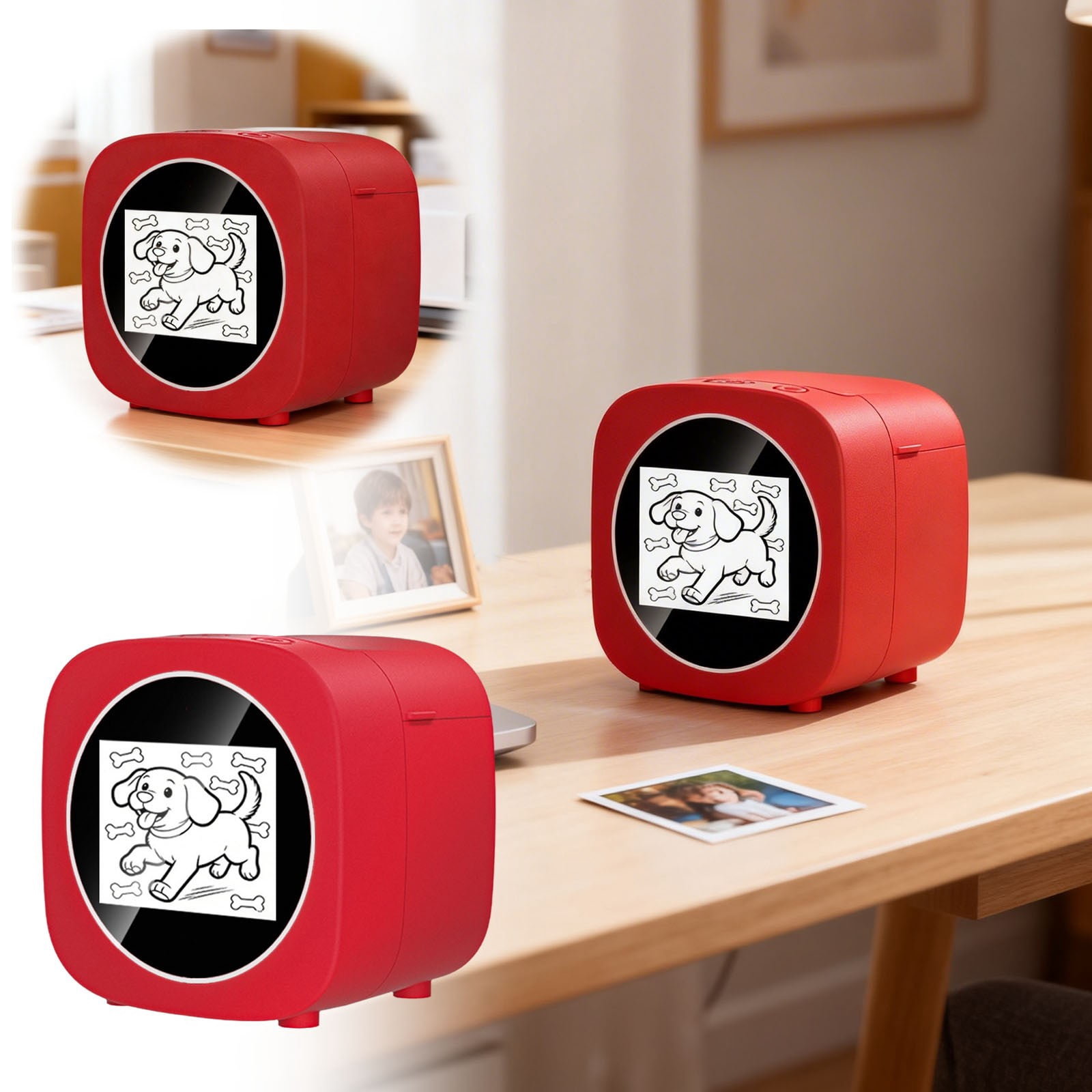 Portable Mini Thermal Printer, AI Voice Pocket Printer, Wireless Bluetooth Photo Printer, Instant Text/Label Printer, for Home Office DIY Craft Projects