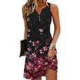 thumbnail image 1 of Robe Décontractée pour Femmes Robe Ample Décontractée à la Mode Rétro Imprimée Sans Manches à Col en V Robe Courte Sans Manches à Col en V Robe Sans Manches pour Femmes, 1 of 6