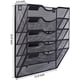 thumbnail image 4 of Archivador de pared de 5 niveles, organizador de correo colgante, revistero de montaje en pared de Metal, negro Namotu CZBG-XM157, 4 of 7