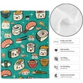 thumbnail image 2 of Cute Sushi and Ramen Throw Blanket,50x60in,Soft,Lightweight Flannel,Japanese Food Blankets - Gifts for Kids,for Couch Office Travel,Home Living Room Bed Decor, 2 of 6