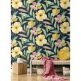 thumbnail image 5 of NextWall  Garden Block Floral Peel and Stick Wallpaper 20.5 in. W x 18 ft. L - Deep Navy & Pastels, 5 of 5