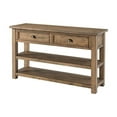 thumbnail image 1 of Bowery Hill Farmhouse Solid Wood 2 Drawer Sofa Console Table Natural, 1 of 5
