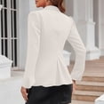 thumbnail image 7 of YueHuiYing Women's Lightweight Open-Front Suit Jacket - Long Sleeve Draped Blazer for Office and Smart Casual Wear, 7 of 7