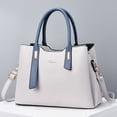 thumbnail image 2 of Stylago Womens Leather Handbags Fashion Zipper Compartments Tote Crossbody Bags Work Medium Shoulder Purses for Travel Vacation Grey, 2 of 5