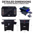 thumbnail image 2 of Creative Arcades 2 Player Cocktail Arcade Machine with Trackball | 412 Classic Retro Games | 22" LCD Screen, 2 of 2