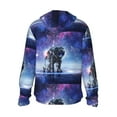 thumbnail image 3 of Kll Astronauts Start Running Print Men'S Women’s Upf 50+ Sun Protection Outdoor Hoodie Jacket Long Sleeve Fishing Hiking Performance Shirt- Small, 3 of 8