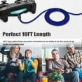 thumbnail image 4 of [3 Pack 10FT] PS4 Controller Charger Charging Cable Nylon Braided Micro USB High Speed Data Sync Cord Compatible with Playstation 4, PS4, Xbox One S/X Controller, Android Phones (Black&Blue&, 4 of 7