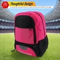 thumbnail image 5 of Vizari 'Avila' Soccer Backpack | Versatile Multiple Sports Bag for Ultimate Convenience | For Youth and Adults - BLACK/NEON PINK, 5 of 6