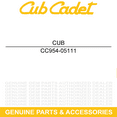 thumbnail image 5 of CUB CADET 954-05111 Deck B-Sec V-Belt 19A40025100 60" Lawn Mower Decks 754-05111, 5 of 8