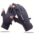 thumbnail image 1 of 1 par de guantes de ciclismo cálidos de invierno, guantes con tapa impermeables para pantalla táctil, guantes antideslizantes para ciclismo, guantes de esquí para hombres y mujeres, 1 of 4