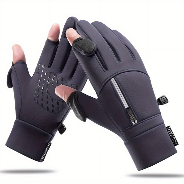 1 par de guantes de ciclismo cálidos de invierno, guantes con tapa impermeables para pantalla táctil, guantes antideslizantes para ciclismo, guantes de esquí para hombres y mujeres