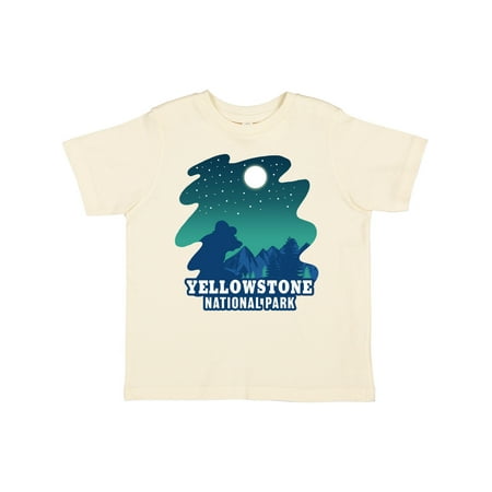 

Inktastic Yellowstone National Park with Bear and Starry Night Gift Toddler Boy or Toddler Girl T-Shirt