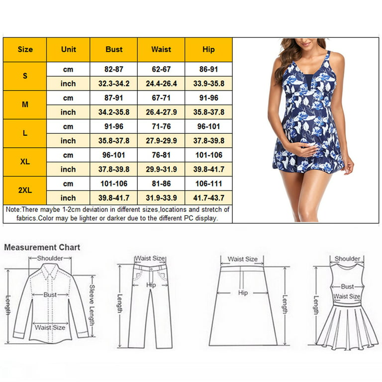 pseurrlt Maternity Swimsuit One Piece Shorts Set Pregnancy Top Women‘S Two  Swimsuits Maternity Swimwear